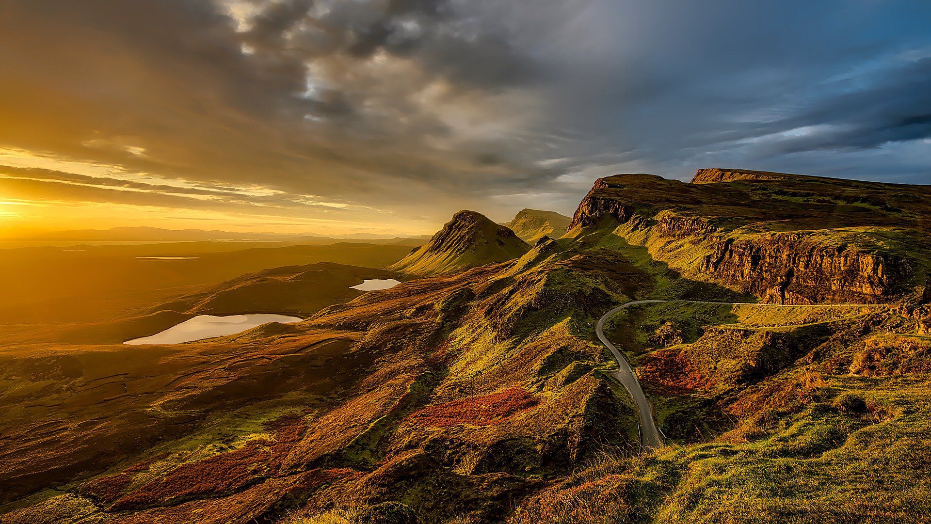 scottish highlands at sunset